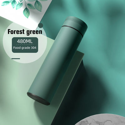 Benutzerdefiniertes Logo akzeptiert 304 Edelstahl Thermos-Tasse mit Temperatur-Display-Kappe