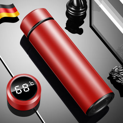 Benutzerdefiniertes Logo akzeptiert 304 Edelstahl Thermos-Tasse mit Temperatur-Display-Kappe