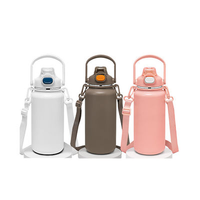 Außenreisekuppe 1600 ml Isolierte Wasserflasche-Edelstahl Vakuum-Kaffee-Tasse mit Griff