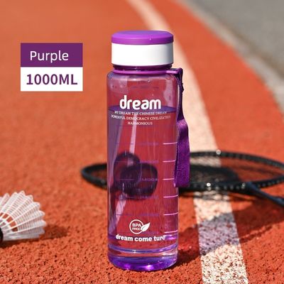 Direkt Trinken 1L Umweltfreundliche Fitness Sport BPA-freie tragbare Flasche mit Kapazitätskennzeichen