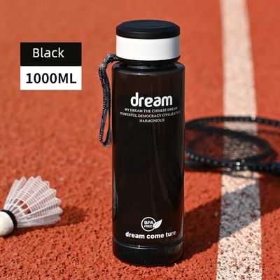 Direkt Trinken 1L Umweltfreundliche Fitness Sport BPA-freie tragbare Flasche mit Kapazitätskennzeichen