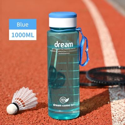 Direkt Trinken 1L Umweltfreundliche Fitness Sport BPA-freie tragbare Flasche mit Kapazitätskennzeichen