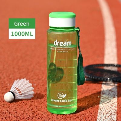 Direkt Trinken 1L Umweltfreundliche Fitness Sport BPA-freie tragbare Flasche mit Kapazitätskennzeichen