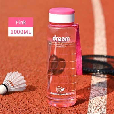 Direkt Trinken 1L Umweltfreundliche Fitness Sport BPA-freie tragbare Flasche mit Kapazitätskennzeichen
