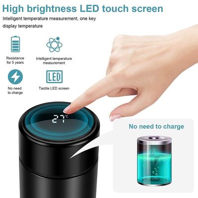 BPA-freie Vakuum-isolierte Thermosflasche mit LED-Temperaturanzeige und Tee-Infuser