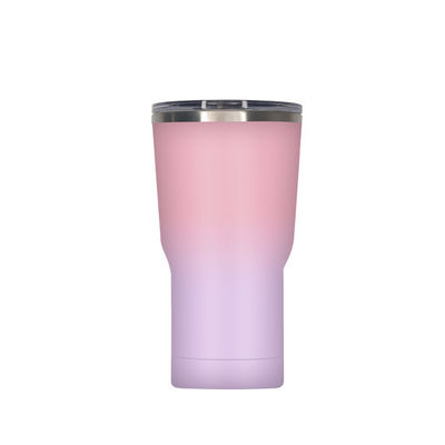 Karikaturdruck Portable Aluminium-Tasse Isolierte Edelstahl Reisemügel mit Stroh