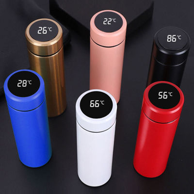 Normal Intelligente Digitale Vakuumbecher Thermos Isolierte 500ml Edelstahl Wasserflasche Farbe zufällig