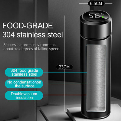 Normal Intelligente Digitale Vakuumbecher Thermos Isolierte 500ml Edelstahl Wasserflasche Farbe zufällig