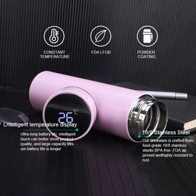 Normal Intelligente Digitale Vakuumbecher Thermos Isolierte 500ml Edelstahl Wasserflasche Farbe zufällig
