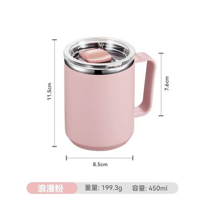 Nachhaltige 14oz Doppelwand Vakuum isolierte Edelstahl Kaffeetasse mit Deckel