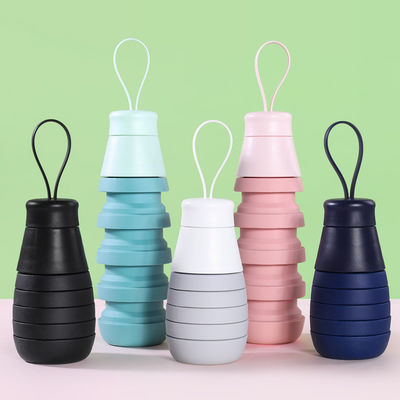 Unisex 500ml Klappflasche aus Silikon, Leckdicht, BPA-freie Wasserflasche für Studenten
