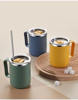 Kaffeehügel 14oz benutzerdefinierte tragbare Doppelwand Vakuum Isolierte Edelstahl Tassen Tumbler mit Deckel