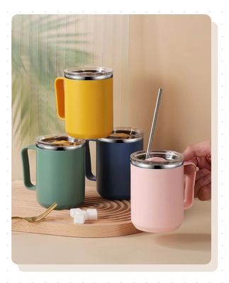 450 ml Edelstahl Doppelwand Vakuum Isoliertermischungs-Reise-Tumbler mit kundenspezifischem Griff