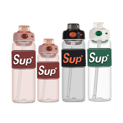Unisex 178g und 194g Großkapazität Sport Fitnessstudio Tritan Wasserflasche mit Stroh-Infuser