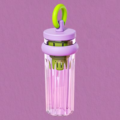 Reisekuppe mit Stroh 700 ml große Kapazität Wärmedämmung tragbare transparente Flasche