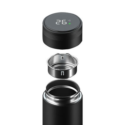 450 ml Kapazität Anpassung Temperatur Anzeige Skinny Teetermos Wasserflasche für das Bad