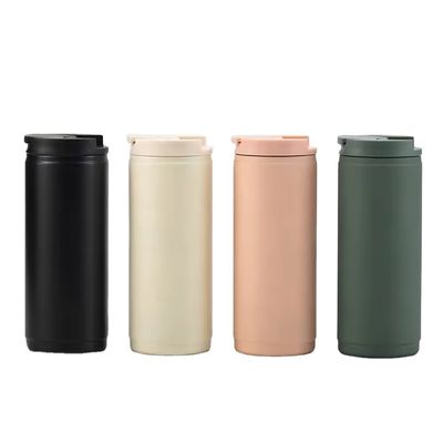 PORTABLE 400 ml Doppelwand Kaffeetasse aus Edelstahl mit Deckel Sport-Stil Spülmaschine