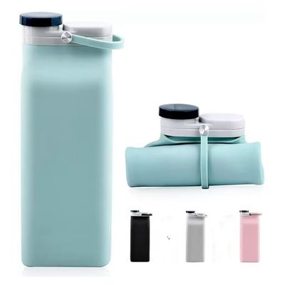 Custom Logo Klappbare Silikon-Wasserflasche Umweltschonend und tragbar für aktive Kinder