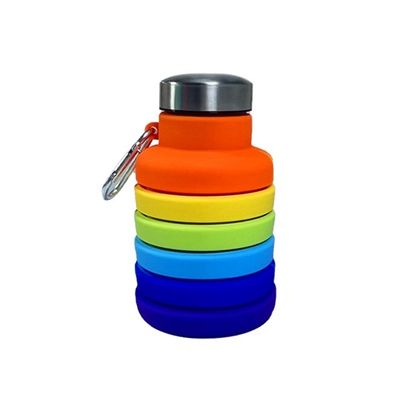 Zeitgenössisches Design 500ml Klappflasche aus Silikon für Unisex Reisen Fitnessstudio Sport