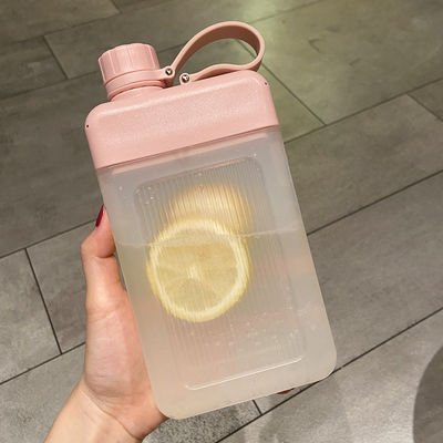 450 ml BPA-freie, quadratische PP-Plastik-Sportsaftflasche mit Kappe