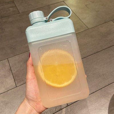 450 ml BPA-freie, quadratische PP-Plastik-Sportsaftflasche mit Kappe