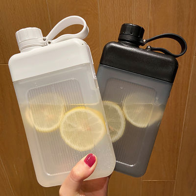 450 ml BPA-freie, quadratische PP-Plastik-Sportsaftflasche mit Kappe