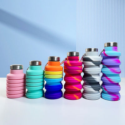 500 ml Klappbare Silikon-Wasserflasche für Reisen Fitnessstudio Sport BPA-freier Sicherer Studentenbecher
