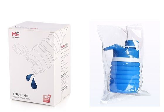 Custom Logo 750ml Klappflasche Wasser BPA-freies Silikon für Kinder Schule und Sport