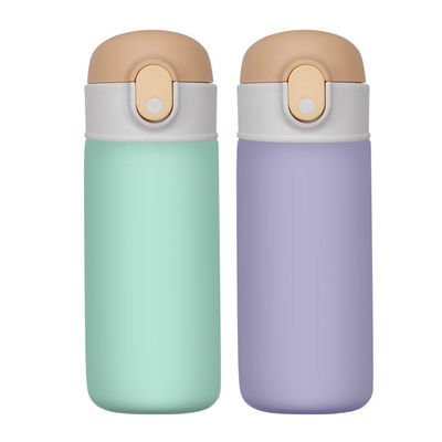 16oz Kinderflasche Business Sport Isolierte Edelstahl Wasserflasche mit Stroh