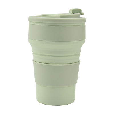350 ml/500 ml individuell gedruckte Silikon-Faltbecher für wiederverwendbare tragbare Wasserflasche