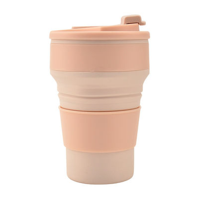 350 ml/500 ml individuell gedruckte Silikon-Faltbecher für wiederverwendbare tragbare Wasserflasche