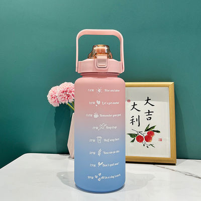2L Wasserflasche mit Strohzeitmarker und Wärmedämmleistung für Fitness