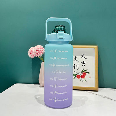 2L Wasserflasche mit Strohzeitmarker und Wärmedämmleistung für Fitness