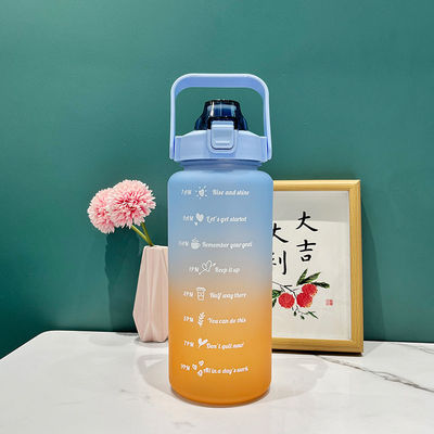2L Wasserflasche mit Strohzeitmarker und Wärmedämmleistung für Fitness