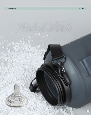 Klappbare, BPA-freie Silikon-Flasche für den Außenbereich, Prime Organic, angepasst für Geschenke.
