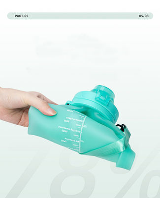 Klappbare, BPA-freie Silikon-Flasche für den Außenbereich, Prime Organic, angepasst für Geschenke.