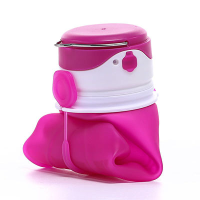 550 ml Bpa frei, klar, sublimation, klappbar, Sport, Kinder, Wasserflasche aus Silikon mit LED-Licht für Erwachsene