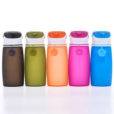 550 ml Bpa frei, klar, sublimation, klappbar, Sport, Kinder, Wasserflasche aus Silikon mit LED-Licht für Erwachsene