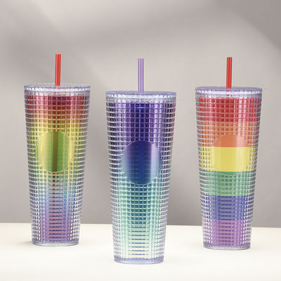 Stroh-Typ Wasser fließende Methode benutzerdefinierte Kaffee-Tumbler mit benutzerdefiniertem Logo akzeptabel