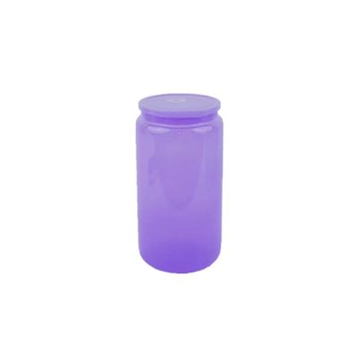 Glastrinkflasche 16oz farbenfrohe modische tragbare Form für kostenloses Obstwasser