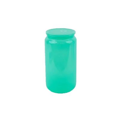 Glastrinkflasche 16oz farbenfrohe modische tragbare Form für kostenloses Obstwasser