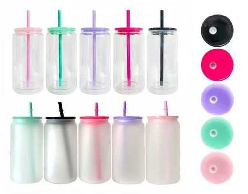 Durchsichtige, klare Glasdose, tragbare, modische Trinkflasche für Party-Treffen