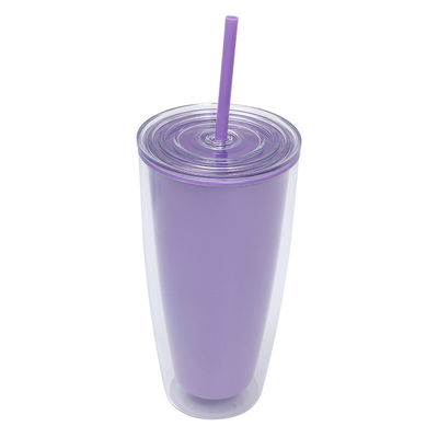 OEM-Mode-Design persönliche Geschenke klare kalte Tasse PP-Kunststoff kalte Tumbler Tassen mit Deckel und Stroh