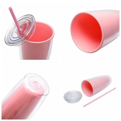 Custom Logo Druck Kunststoff wiederverwendbarer Tumbler perfekt für Kinder und Studenten