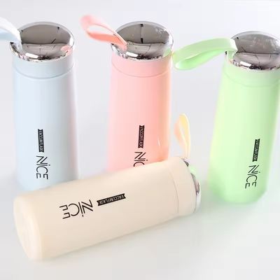 400 ml Glas Mini Outdoor Portable undicht Wasserflasche mit Schnur für die Werbung