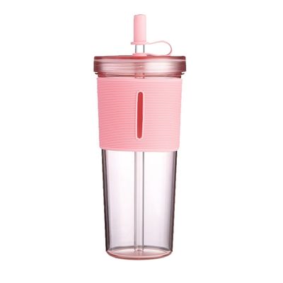 Camp Outdoor Custom Logo Doppelwand Milch Tee-Strauben Tasse 700ml mit Silikon-Hülle