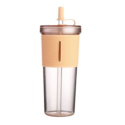 Camp Outdoor Custom Logo Doppelwand Milch Tee-Strauben Tasse 700ml mit Silikon-Hülle