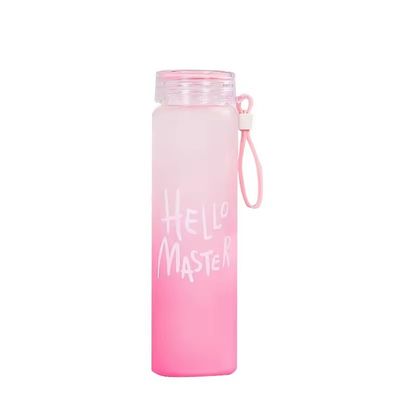 Nachhaltige 500 ml BPA-freie benutzerdefinierte LOGO Gradient Frostglas Wasserflasche Tasse für Studenten