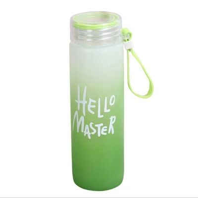 Nachhaltige 500 ml BPA-freie benutzerdefinierte LOGO Gradient Frostglas Wasserflasche Tasse für Studenten