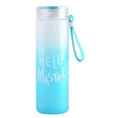 Nachhaltige 500 ml BPA-freie benutzerdefinierte LOGO Gradient Frostglas Wasserflasche Tasse für Studenten